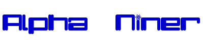 Alpha  Niner 字体